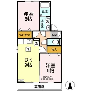 ルミエール今在家【1階】の間取り
