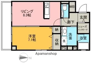 ハートフル医大西【203号室】の間取り