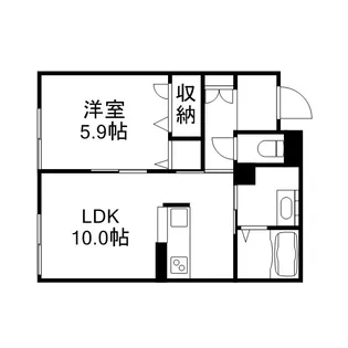 岡山県岡山市南区大福【マンション】の間取り
