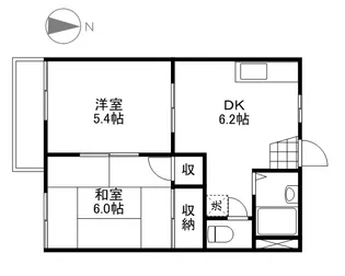 岡山県岡山市北区今6丁目【アパート】の間取り
