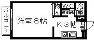 エクレール青江【205号室】の間取り