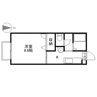 岡山県岡山市北区花尻ききょう町【アパート】の間取り