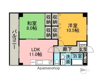 プレジデント高柳【602号室】の間取り