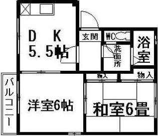 岡山県岡山市北区尾上【アパート】の間取り