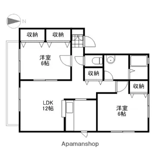 リジョイスタウンB【201号室】の間取り