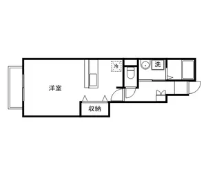ポム・ド・テール【1階】の間取り