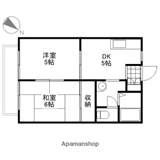 岡山県岡山市北区北方2丁目【アパート】の間取り