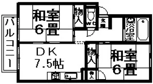 ファミール桃の郷 A棟【2階】の間取り