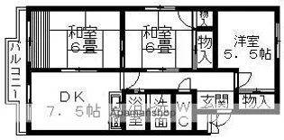 岡山県岡山市南区新保【マンション】の間取り