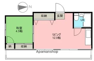 岡山県岡山市北区幸町【マンション】の間取り