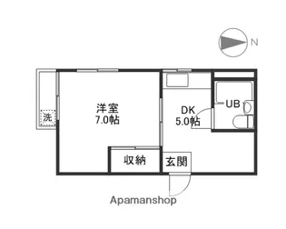 岡山県岡山市北区幸町【マンション】の間取り