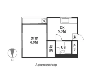 岡山県岡山市北区幸町【マンション】の間取り