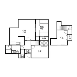 岡山県岡山市北区北方2丁目【マンション】の間取り