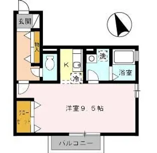1Kの間取り画像