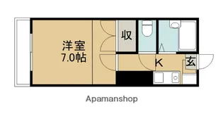 パティオ三野【101号室】の間取り