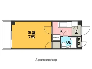 岡山県岡山市北区伊島町2丁目【マンション】の間取り