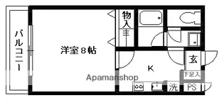 フロンティア北方【103号室】の間取り