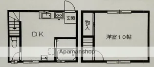 伊島町高本コーポ【東号室】の間取り