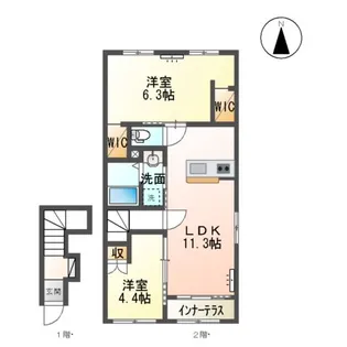 ジョリ【2階】の間取り