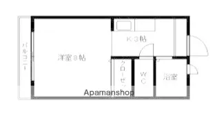 岡山県岡山市北区中仙道2丁目【マンション】の間取り