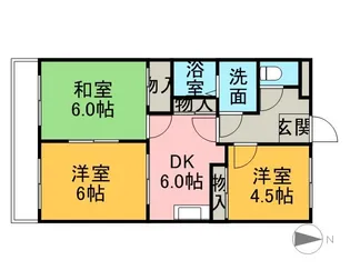 ルトゥール【306号室】の間取り