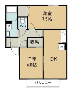 ビーライン中庄D【1階】の間取り