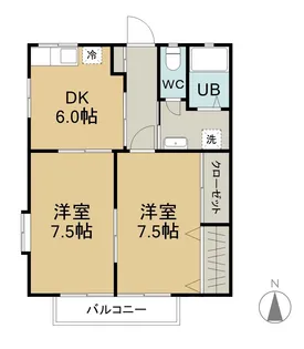 コーポデンエン【2階】の間取り