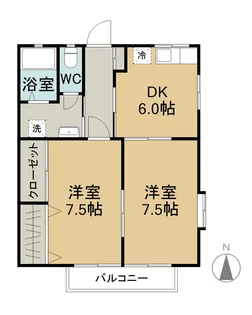 コーポデンエン【1階】の間取り