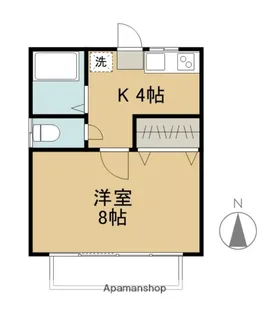 コーポハーベスト【209号室】の間取り