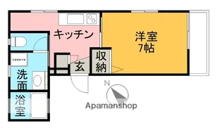ビュー倉敷【5階】の間取り