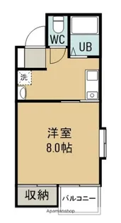 ヂュエルヤマサキA【202号室】の間取り