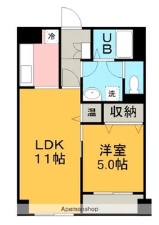コンチネンタル・インB【1階】の間取り