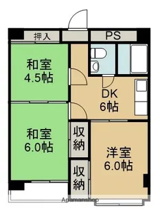 カレント中庄【4階】の間取り