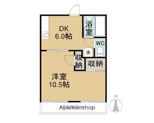 上東コーポ 東【2階】の間取り