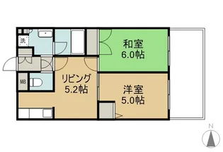アーバンビュー倉敷カレッジコート【604号室】の間取り