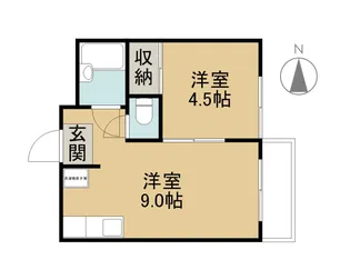 1LDKの間取り画像