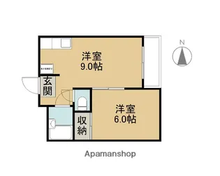 1LDKの間取り画像