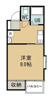 ヂュエルヤマサキB【1階】の間取り