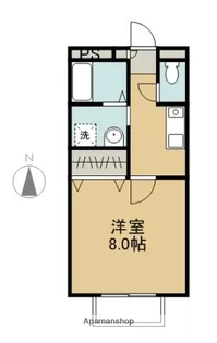 ロージュマンフルールB棟【203号室】の間取り