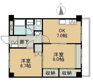 メゾンコンフォート【1階】の間取り