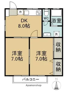シャンポールIII【2階】の間取り