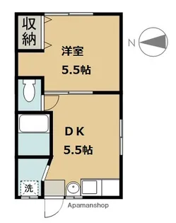 中村アパート【202号室】の間取り