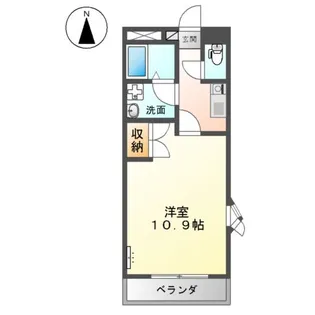 リベルテ北畝【301号室】の間取り