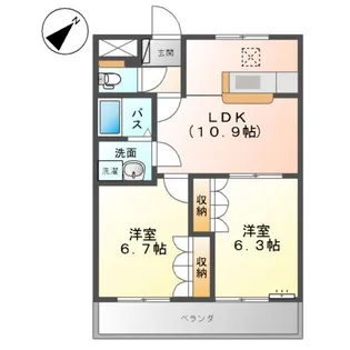 サンモール【1階】の間取り