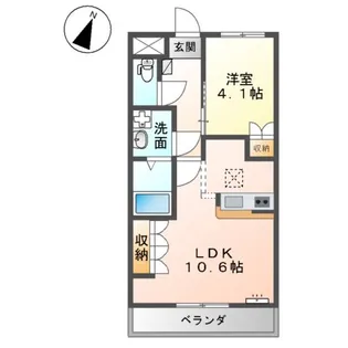 イー ピース ドゥ プリンセス【1階】の間取り