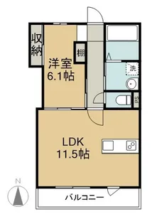 イデアーレ中庄A【205号室】の間取り