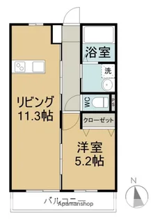 イデアーレ中庄B【2階】の間取り