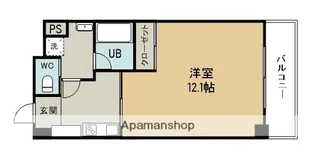 クラッシーグレイス川崎医大前【410号室】の間取り