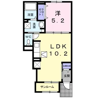 アビアント【1階】の間取り