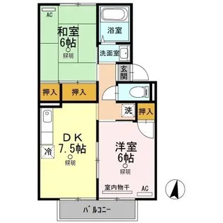 サンシャイン中村 A【2階】の間取り